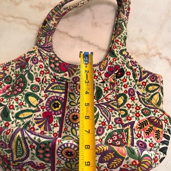 Vera Bradley Carson Floral Shoulder Bag Matching Wallet and Kiss Lock Coin Bag - Picture 9 of 15